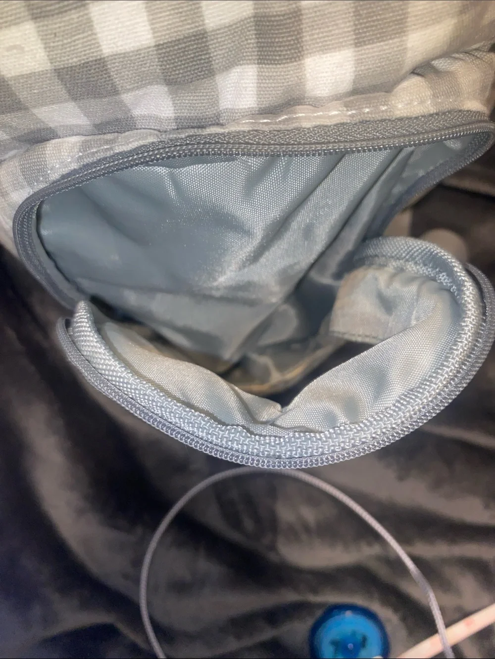 Carter's Gray and White Gingham Diaper Backpack